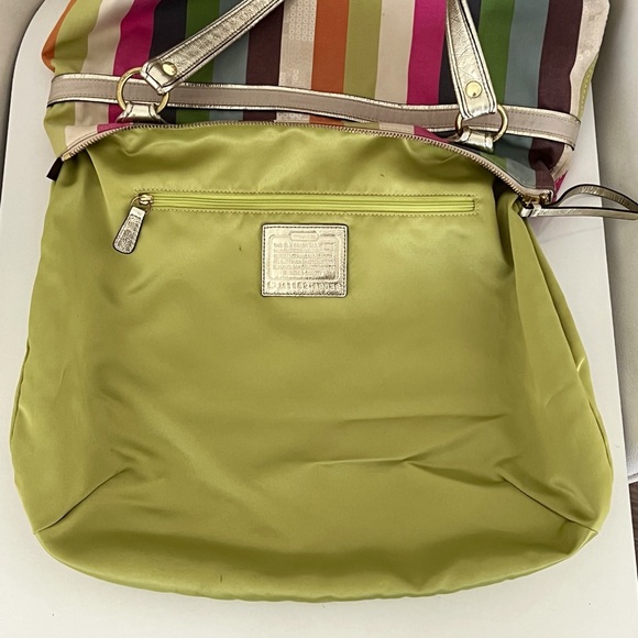 Coach Poppy Legacy Stripe Sequins Colorful Glam Tote 19021 - Picture 10 of 17